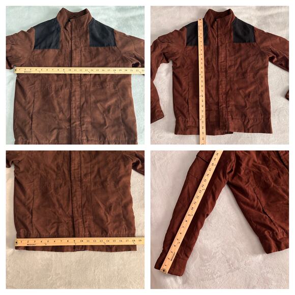 Musterbrand Han Solo Jacket Mens Small Brown Star Wars Coat Faux Suede - Picture 10 of 10